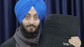 Black Turban Full Double Washed